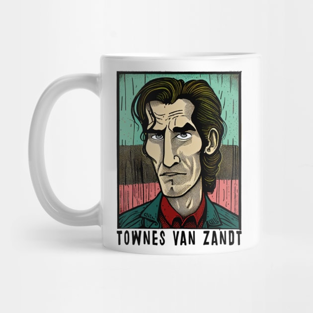 Townes Van Zandt •• Retro Illustration by unknown_pleasures